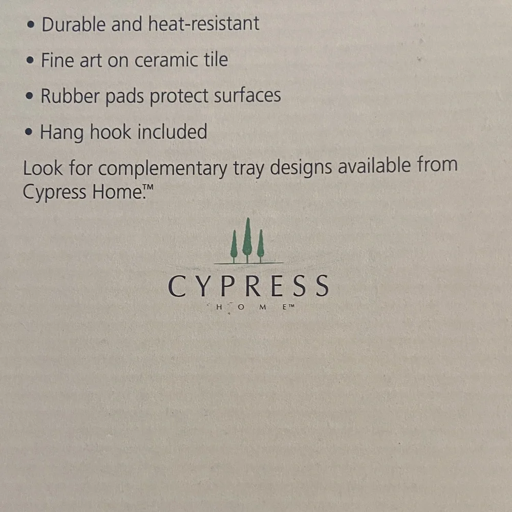 Cypress Ceramic Trivet Set - Black and Brown